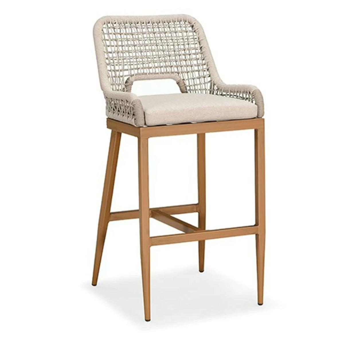 Bess Patio Bar Stool with Cushion - 4 Seasons Home Gadgets