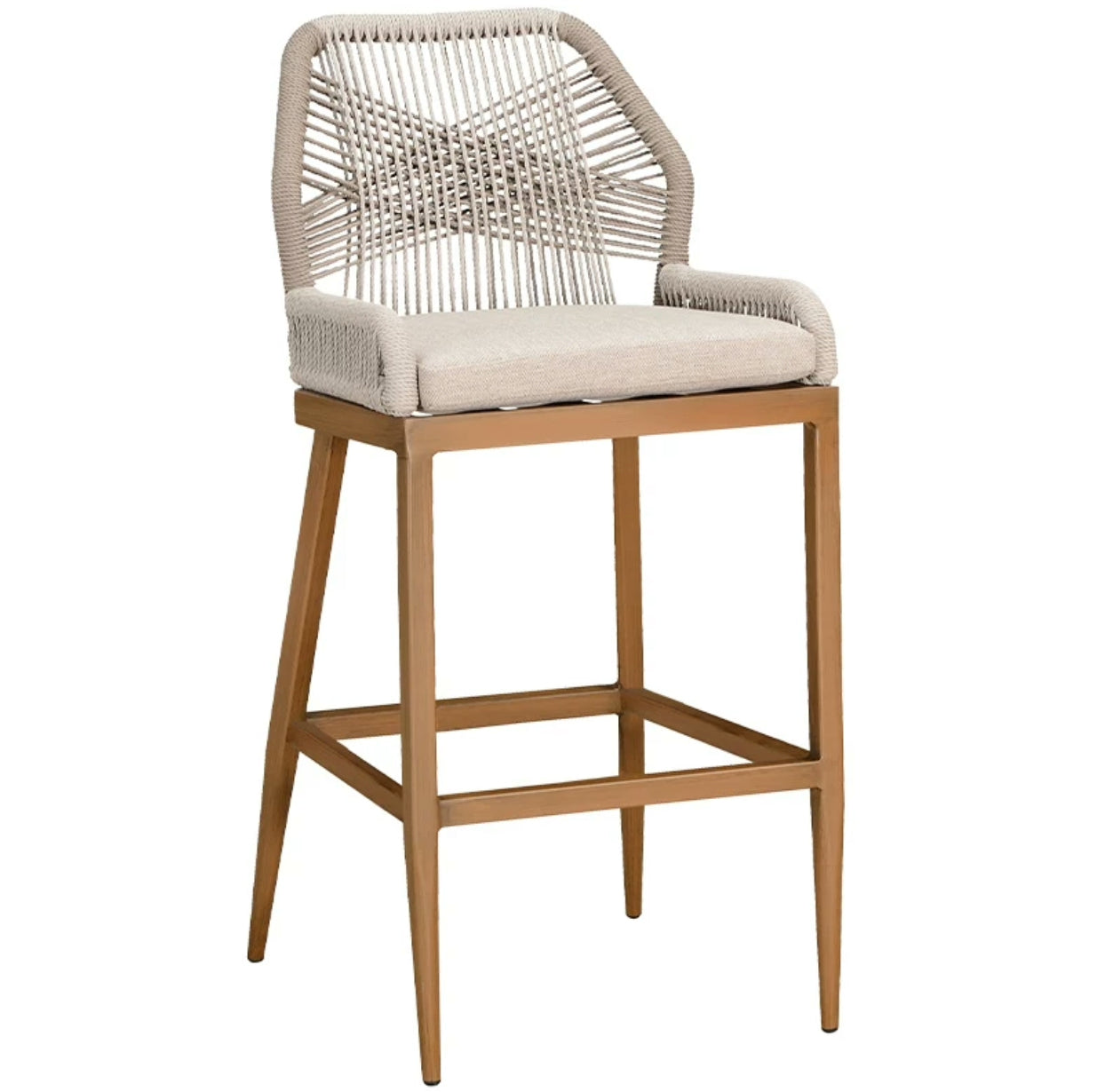 Bess Patio Bar Stool with Cushion - 4 Seasons Home Gadgets