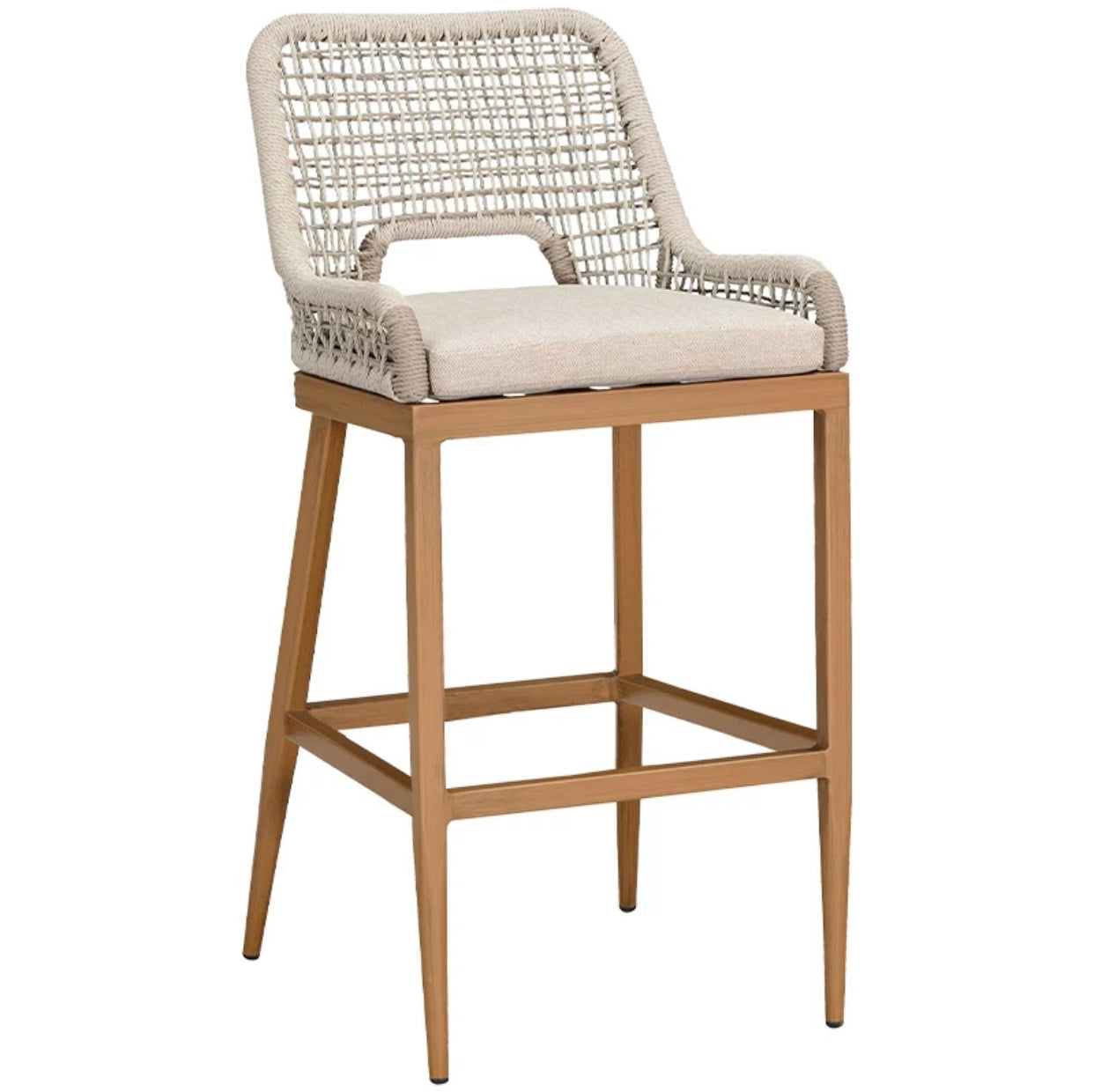 Bess Patio Bar Stool with Cushion - 4 Seasons Home Gadgets