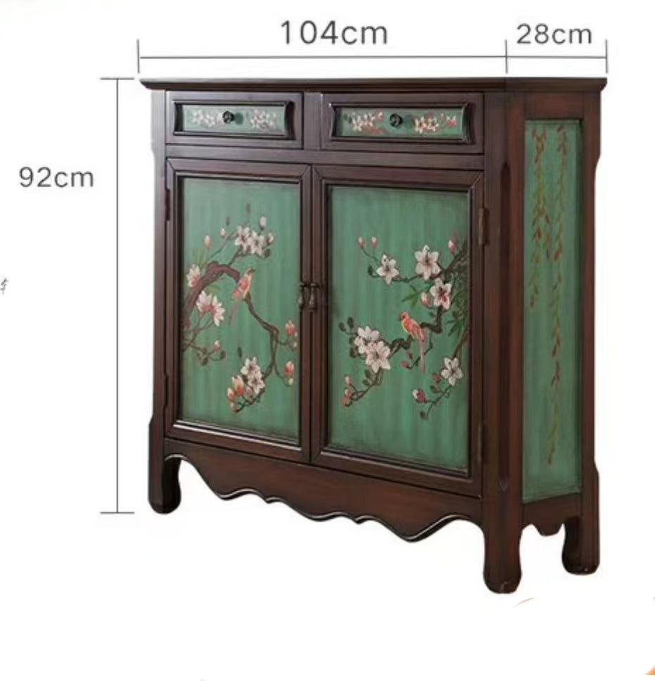 Birch Wood Shoe Storage Cabinet - 4 Seasons Home Gadgets