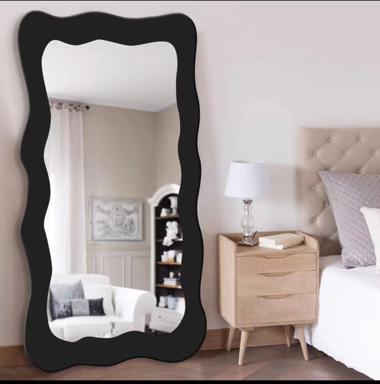 Black Beveled Accent Mirror - 4 Seasons Home Gadgets