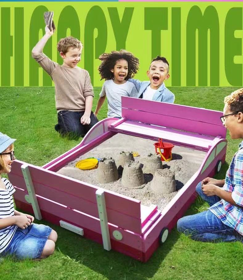 Blue Cedar Wood Sandbox - 4 Seasons Home Gadgets