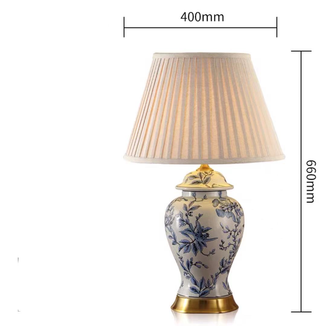 Blue White Porcelain Table Lamp - 4 Seasons Home Gadgets