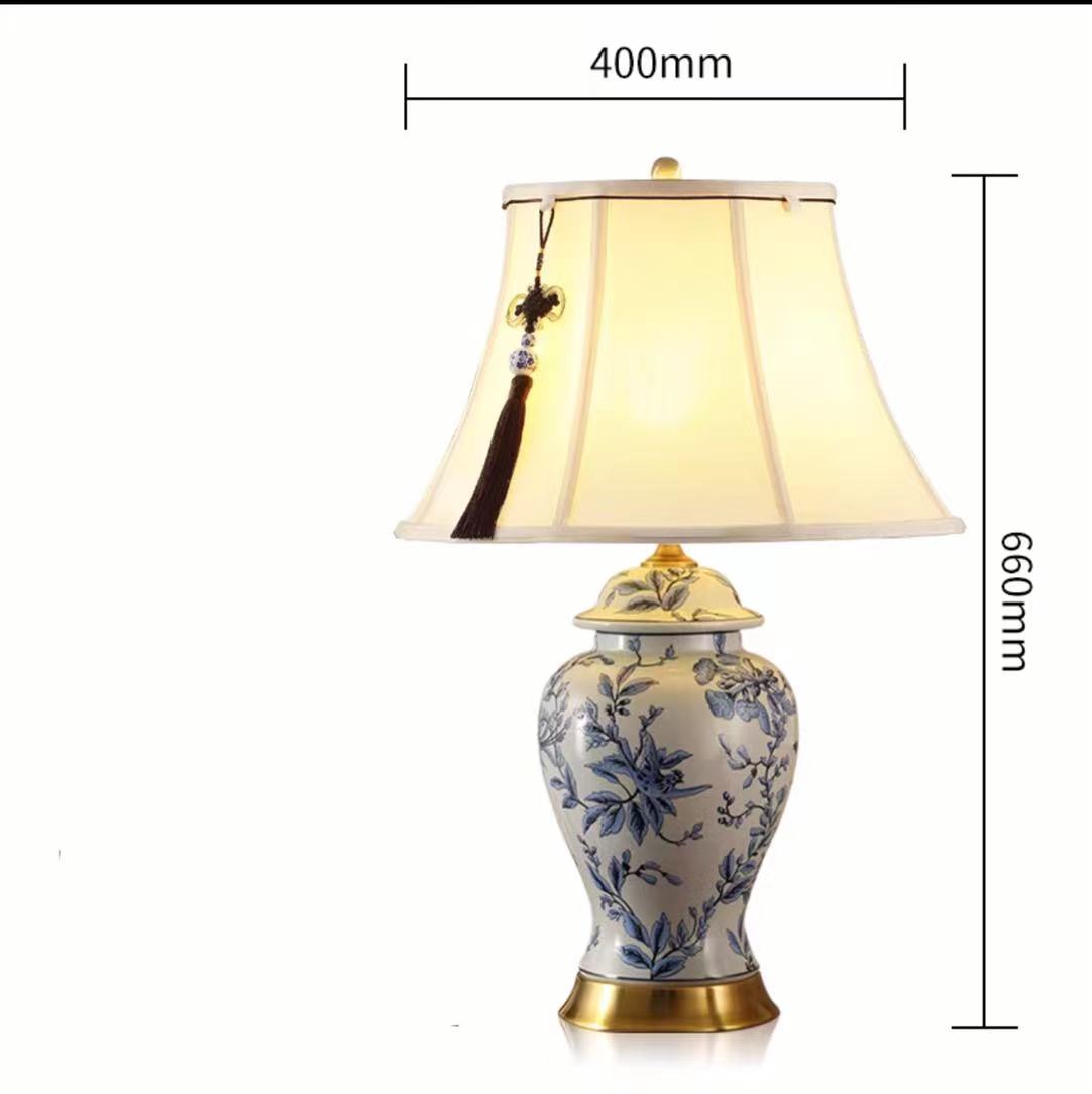 Blue White Porcelain Table Lamp - 4 Seasons Home Gadgets