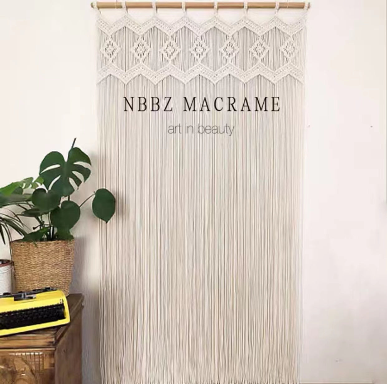 Bohemian Cotton Knitted Hanging Room Divider - 4 Seasons Home Gadgets