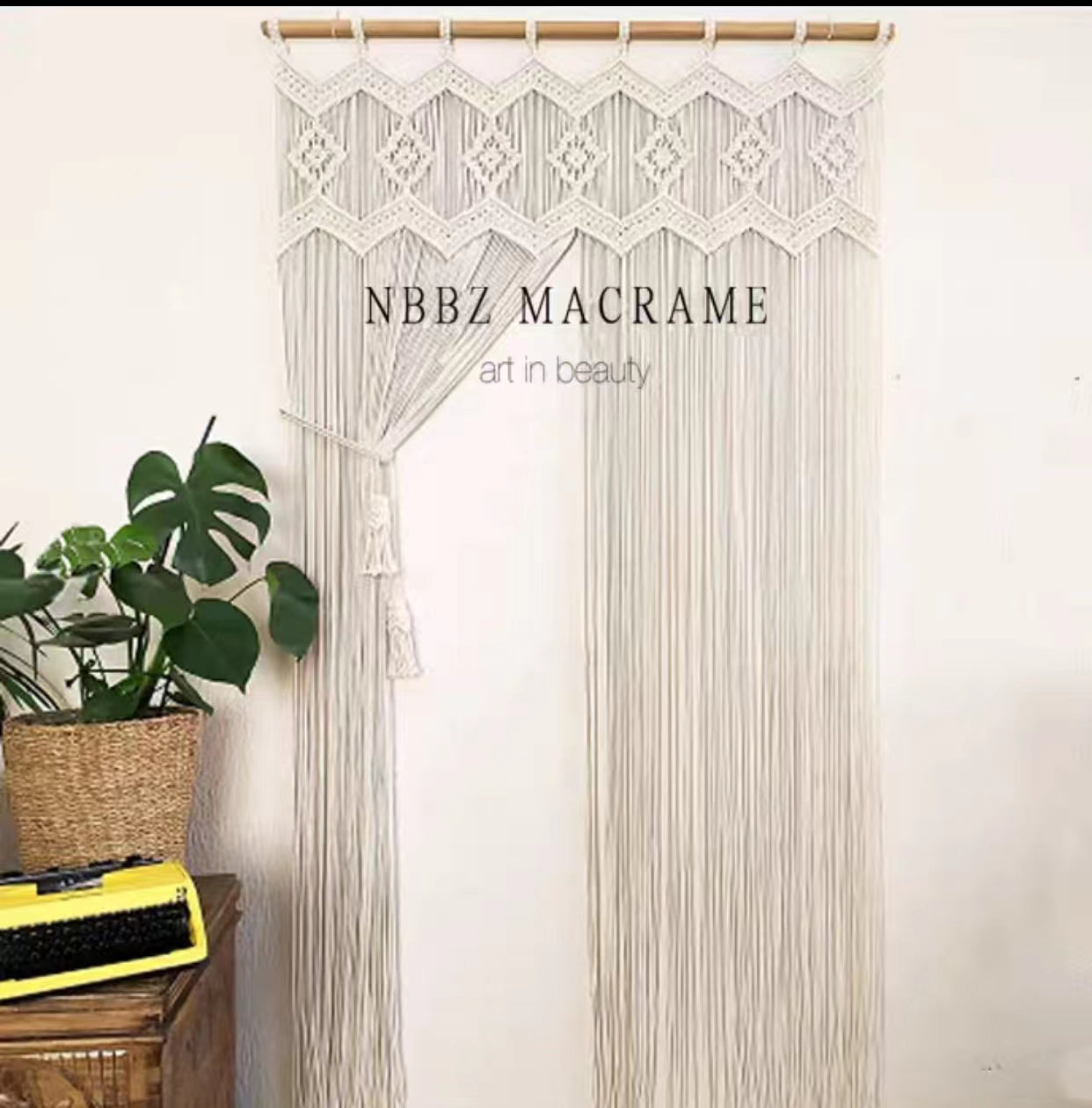 Bohemian Cotton Knitted Hanging Room Divider - 4 Seasons Home Gadgets