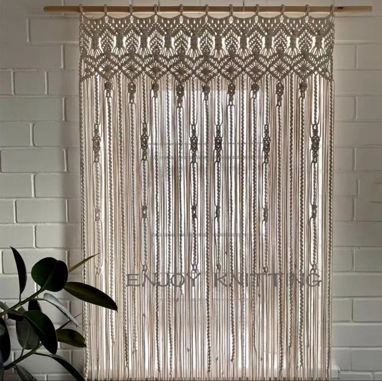 Bohemian Cotton Knitted Hanging Room Divider - 4 Seasons Home Gadgets