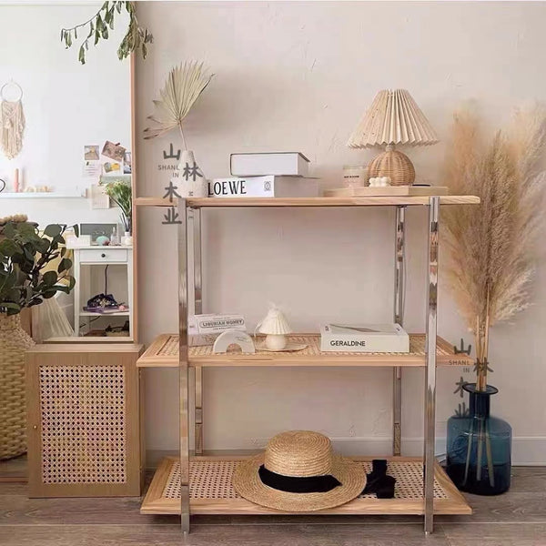 Brayson Rattan Mesh Shelve - 4 Seasons Home Gadgets