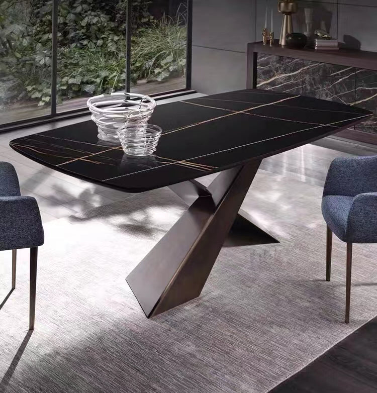 Brooksville Slate Trestle Dining Table - 4 Seasons Home Gadgets