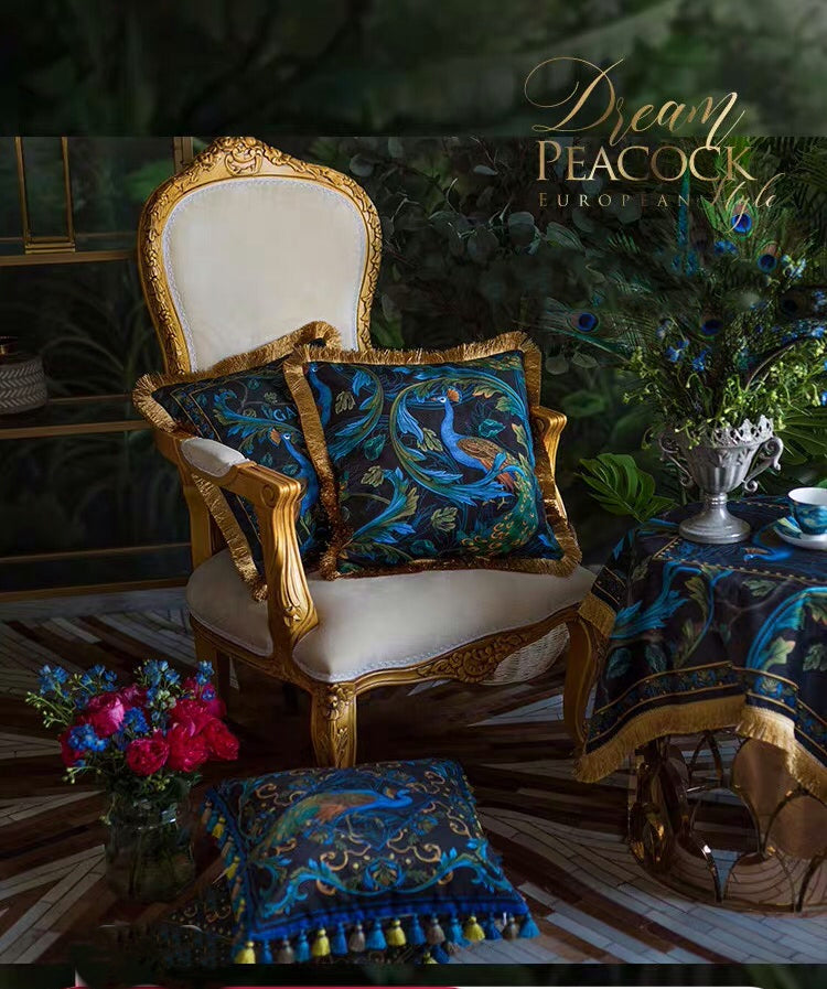 Burnestown Peacock Cushion - 4 Seasons Home Gadgets