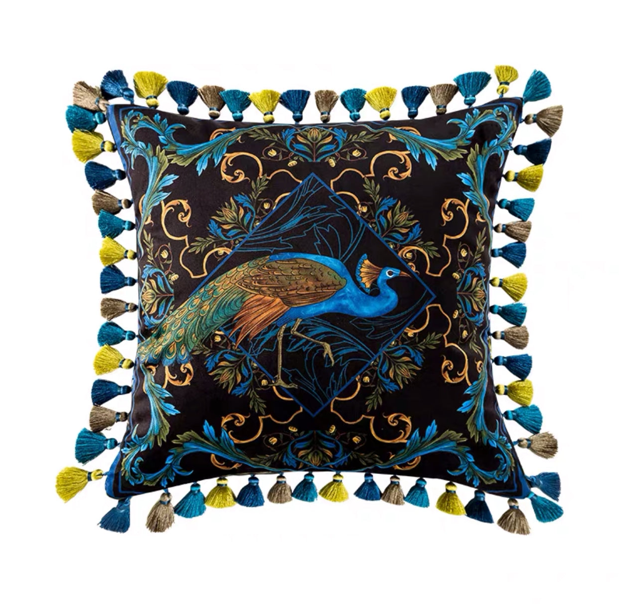 Burnestown Peacock Cushion - 4 Seasons Home Gadgets