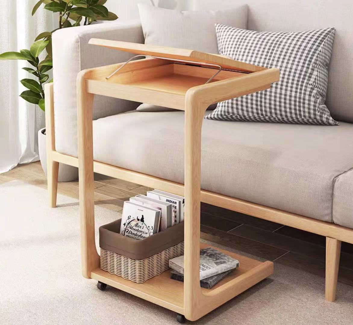 C Shape End Table With Drawer - 4 Seasons Home Gadgets