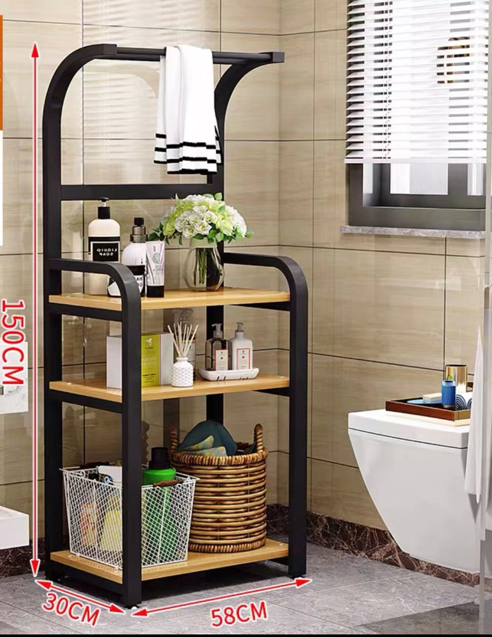 Calirose 3 or 4 Tier  Kitchen Bathroom Storage Rack - 4 Seasons Home Gadgets