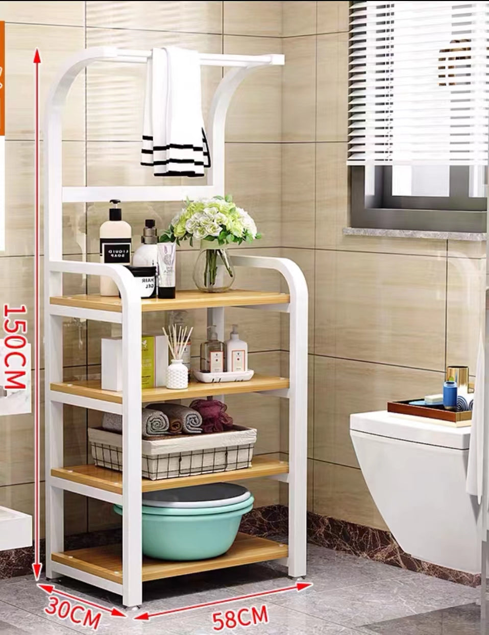 Calirose 3 or 4 Tier  Kitchen Bathroom Storage Rack - 4 Seasons Home Gadgets