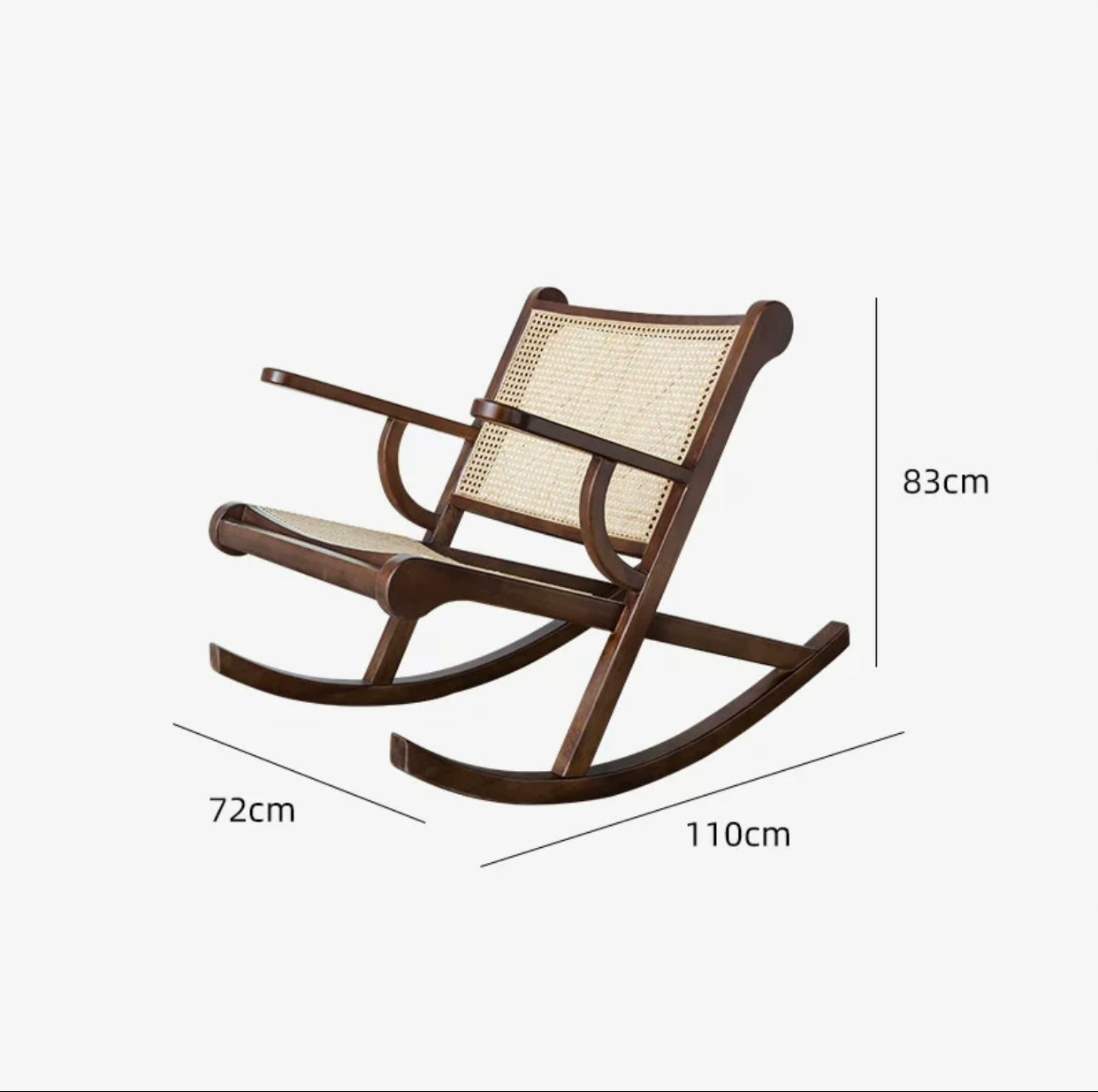 Cane Mesh Rocking Chair - 4 Seasons Home Gadgets