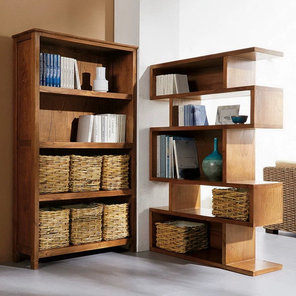 Cassidy Solid Wood Geometric Bookcase - 4 Seasons Home Gadgets