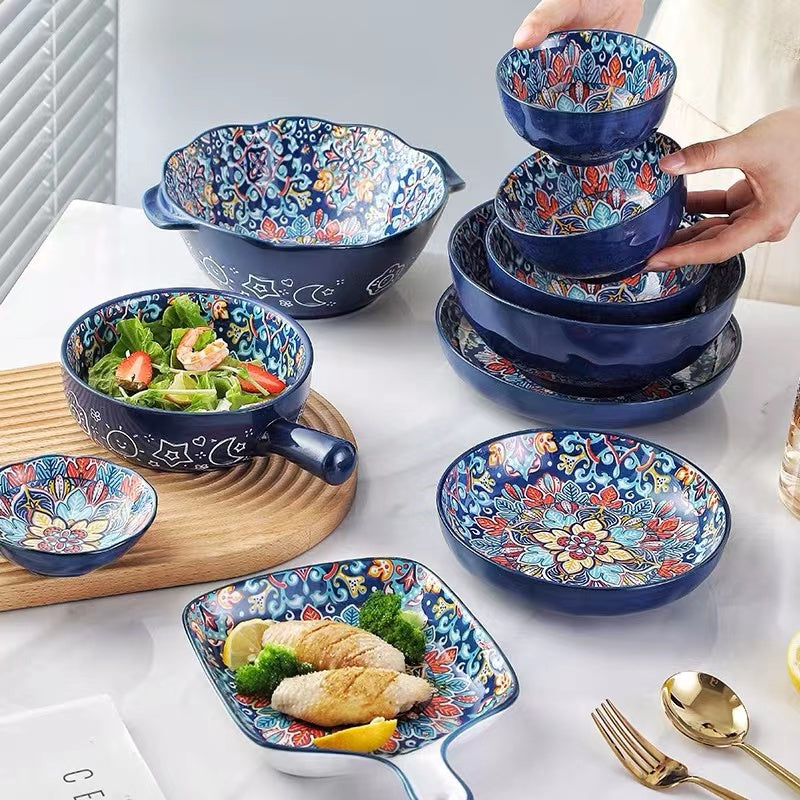 Ceramic Abstract Decorative Bowl Set - 4 Seasons Home Gadgets