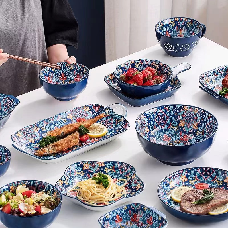 Ceramic Abstract Decorative Bowl Set - 4 Seasons Home Gadgets