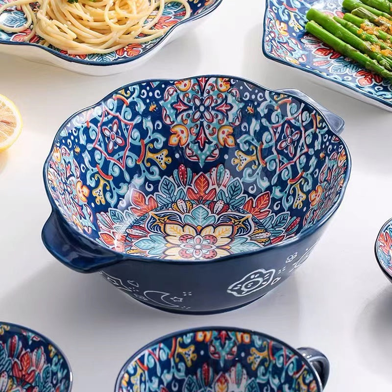 Ceramic Abstract Decorative Bowl Set - 4 Seasons Home Gadgets