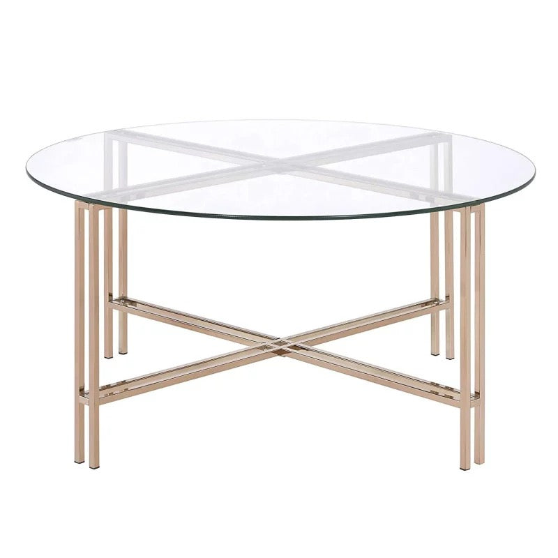 Champagne Brass Coffee Table - 4 Seasons Home Gadgets