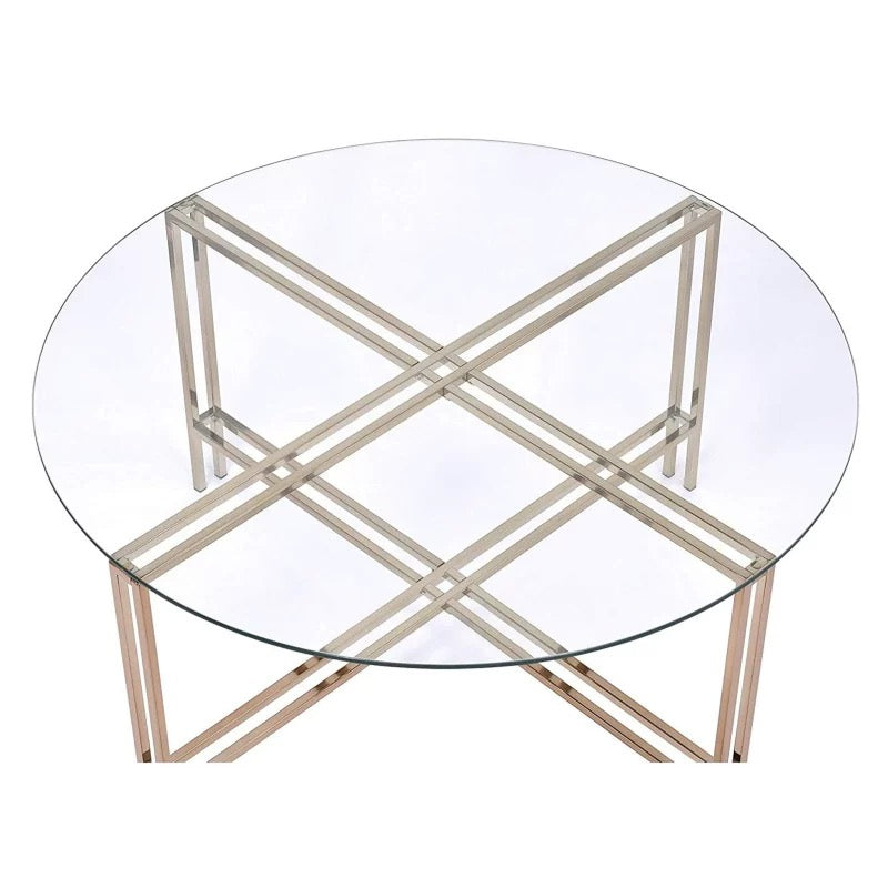 Champagne Brass Coffee Table - 4 Seasons Home Gadgets