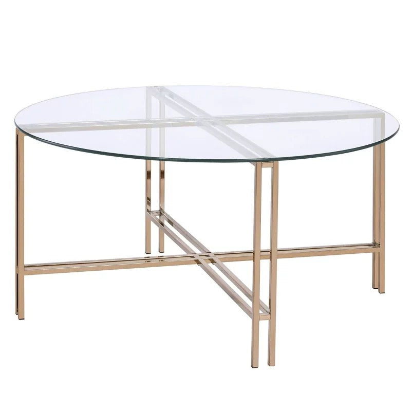 Champagne Brass Coffee Table - 4 Seasons Home Gadgets