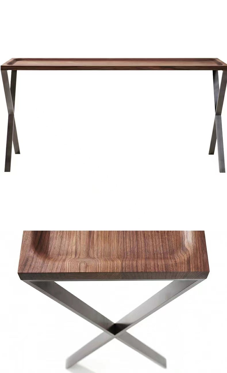 Cherry Oak Tray Top Console Table - 4 Seasons Home Gadgets