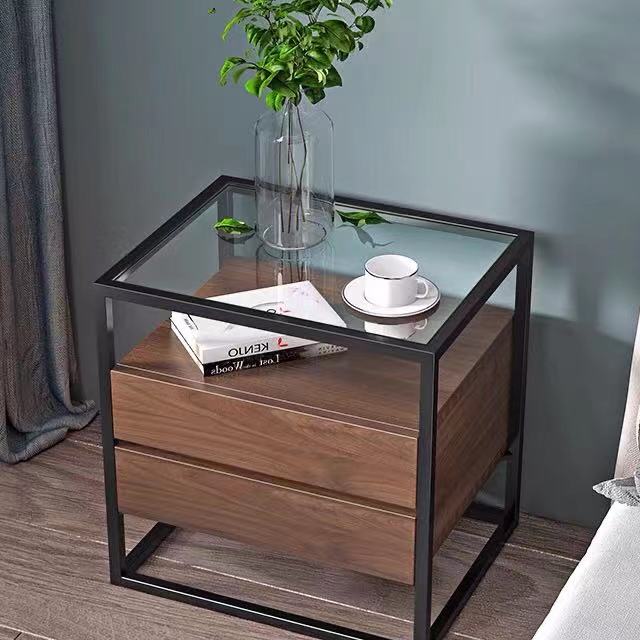 Cherry Wood Drawers Nightstand - 4 Seasons Home Gadgets