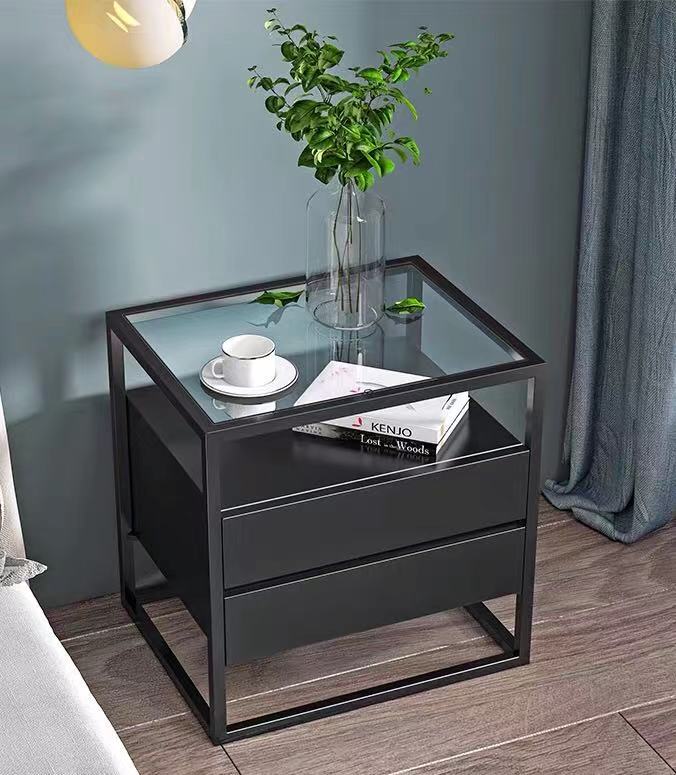 Cherry Wood Drawers Nightstand - 4 Seasons Home Gadgets