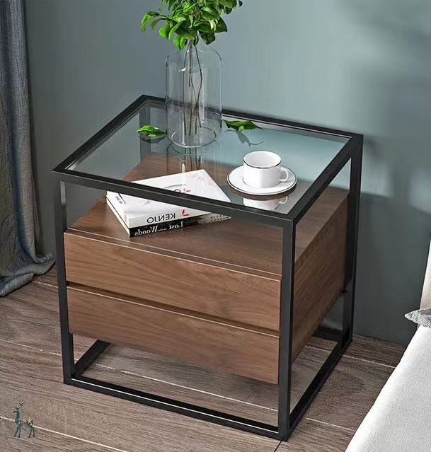 Cherry Wood Drawers Nightstand - 4 Seasons Home Gadgets