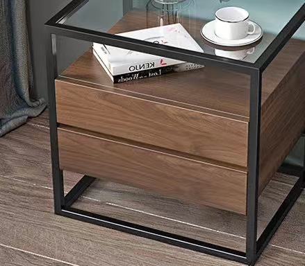 Cherry Wood Drawers Nightstand - 4 Seasons Home Gadgets