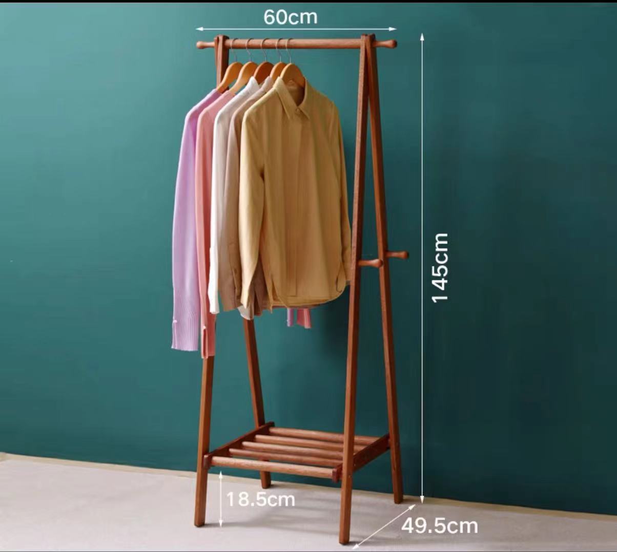 Cherry Wood Garment Rack - 4 Seasons Home Gadgets