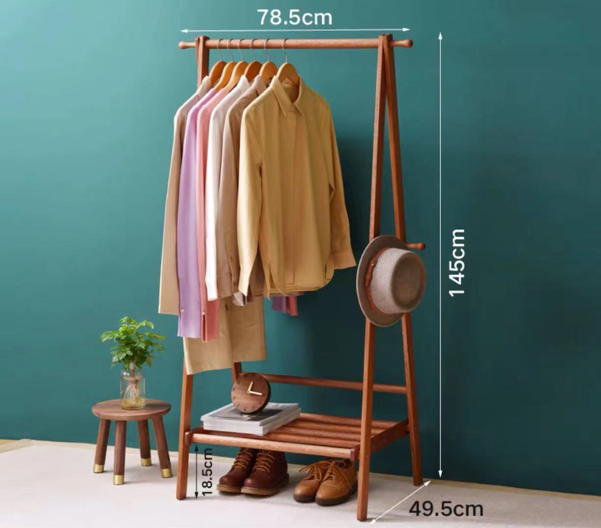 Cherry Wood Garment Rack - 4 Seasons Home Gadgets