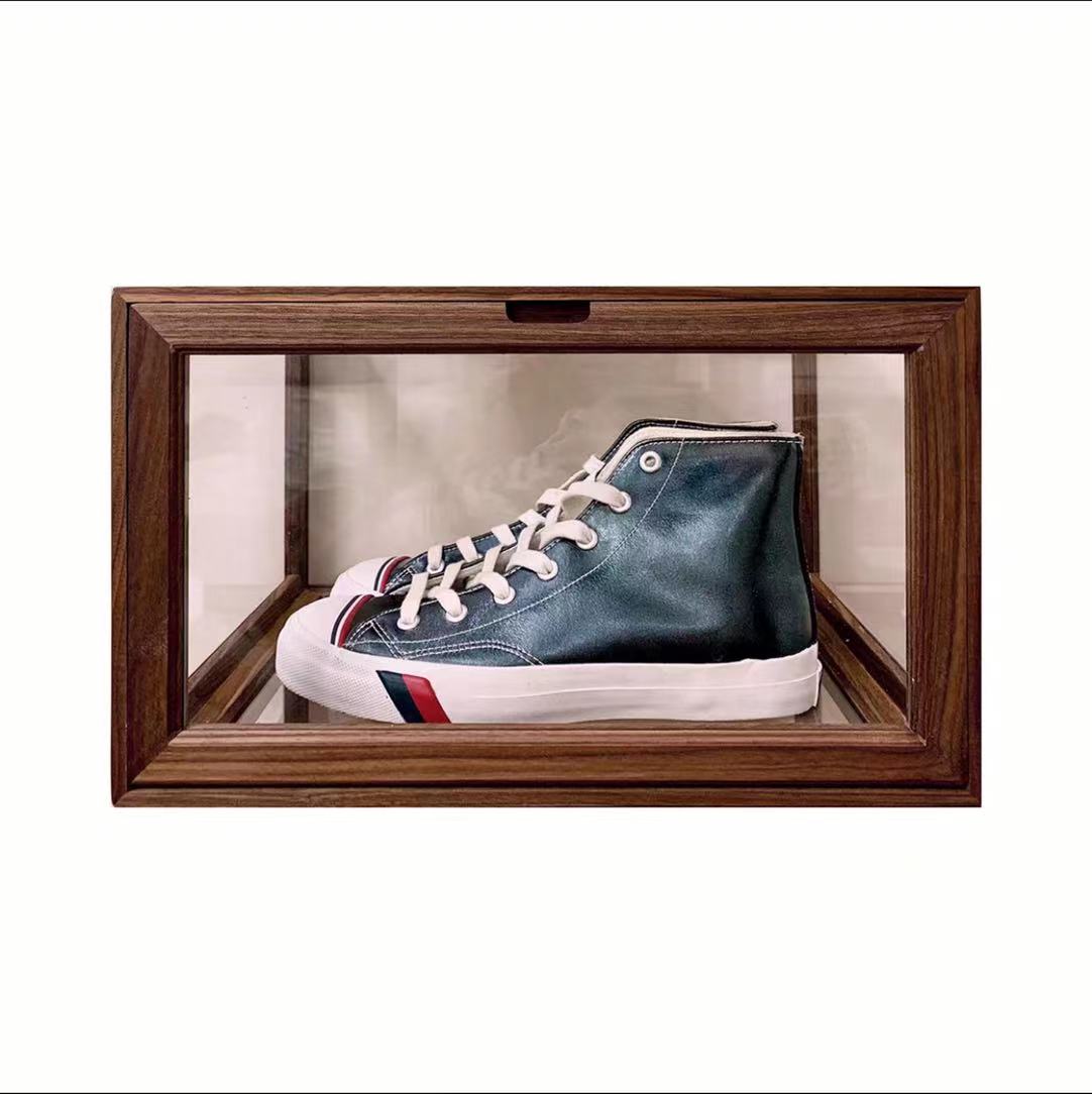 Cherry Wood Sneaker Display Case - 4 Seasons Home Gadgets