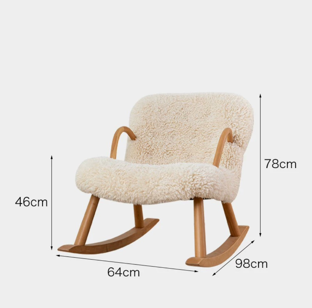 Cherry Wood Woven Rocking Chair - 4 Seasons Home Gadgets