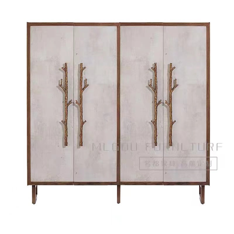 Classic Wood Silver Wardrobe - 4 Seasons Home Gadgets