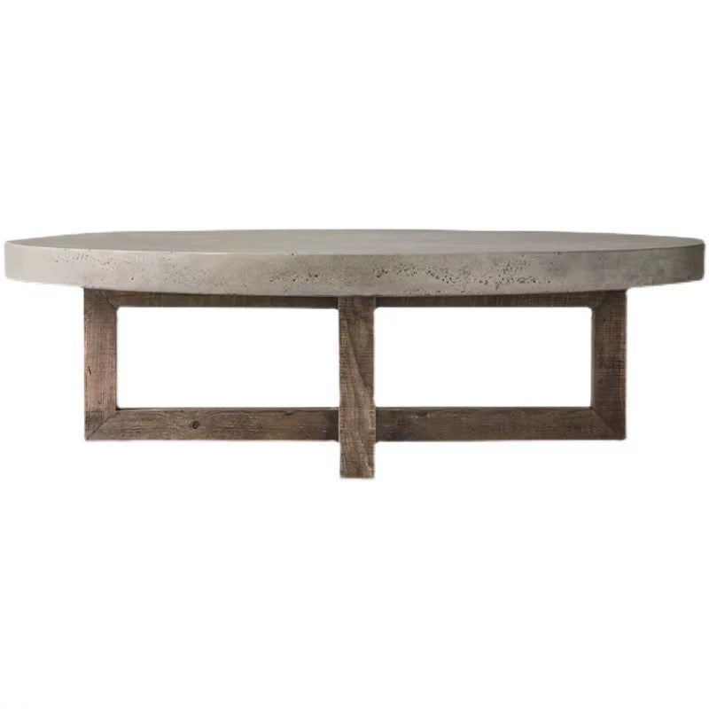 Concreate Cross Legs Coffee Table - 4 Seasons Home Gadgets