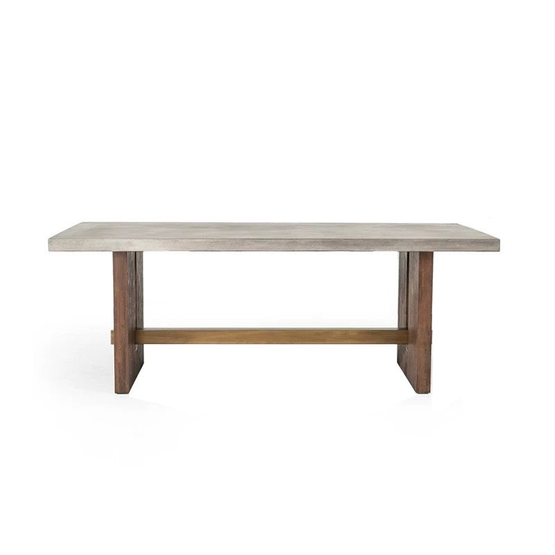 Concrete Wood Dining Table - 4 Seasons Home Gadgets