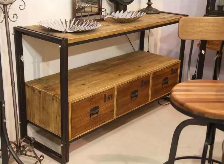 Console Table With Lower Drawers - 4 Seasons Home Gadgets