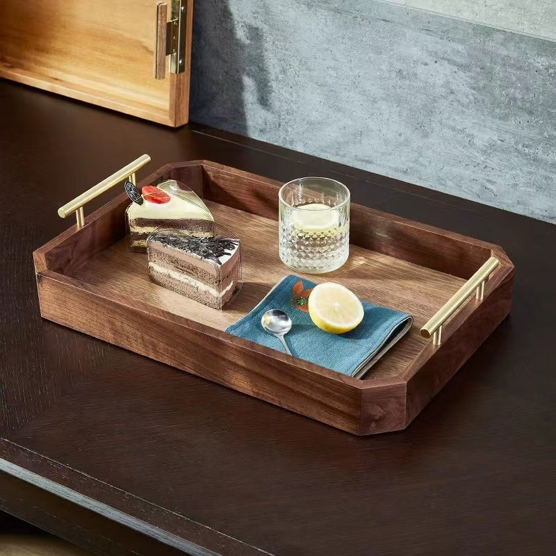 Contemporary Wood Serving Tray - 4 Seasons Home Gadgets