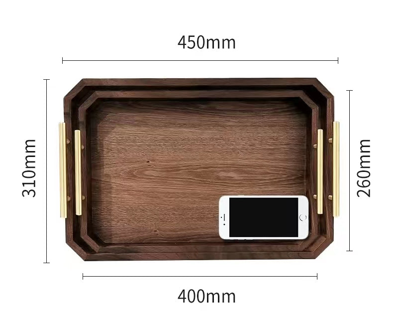 Contemporary Wood Serving Tray - 4 Seasons Home Gadgets