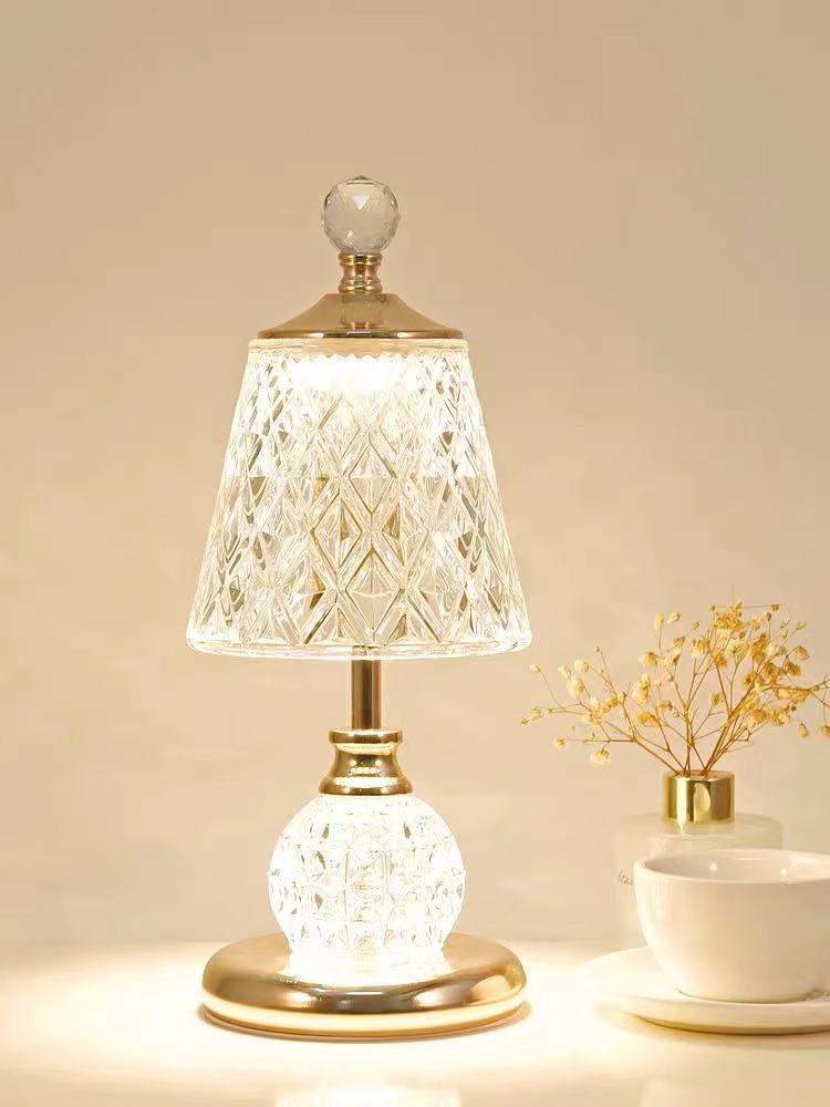 Copper Brass Crystal Table Lamp - 4 Seasons Home Gadgets