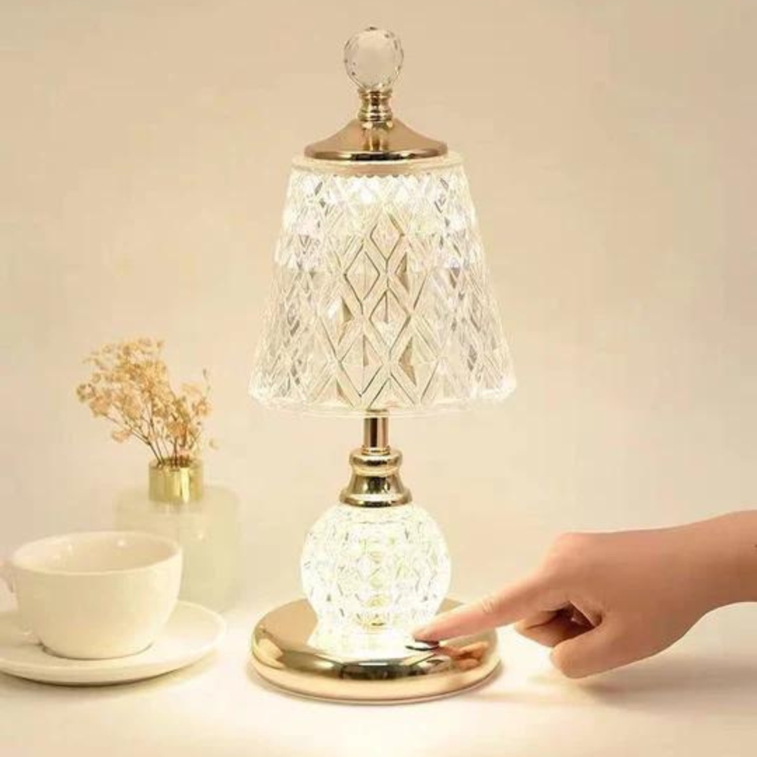 Copper Brass Crystal Table Lamp - 4 Seasons Home Gadgets