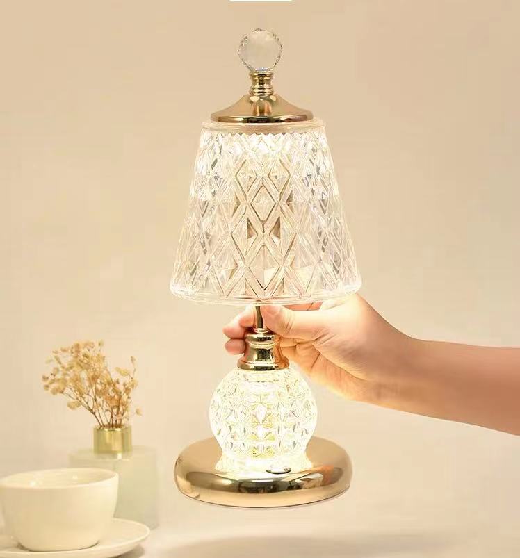 Copper Brass Crystal Table Lamp - 4 Seasons Home Gadgets