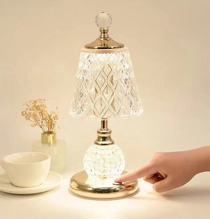 Copper Brass Crystal Table Lamp - 4 Seasons Home Gadgets