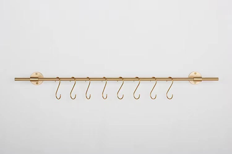 Copper Brass Wall Mounted Towel Bar With Hooks - 4 Seasons Home Gadgets