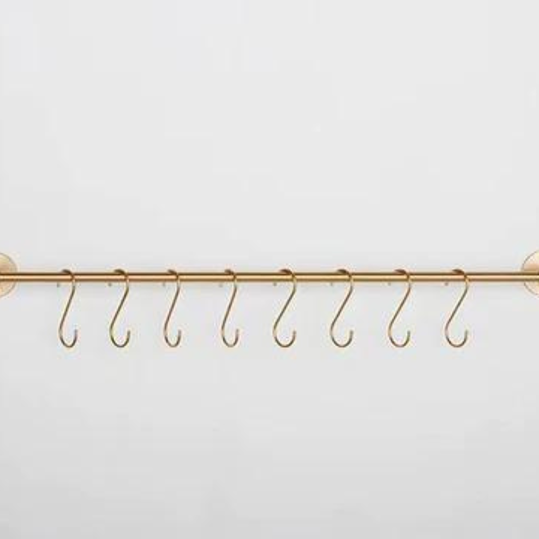 Copper Brass Wall Mounted Towel Bar With Hooks - 4 Seasons Home Gadgets