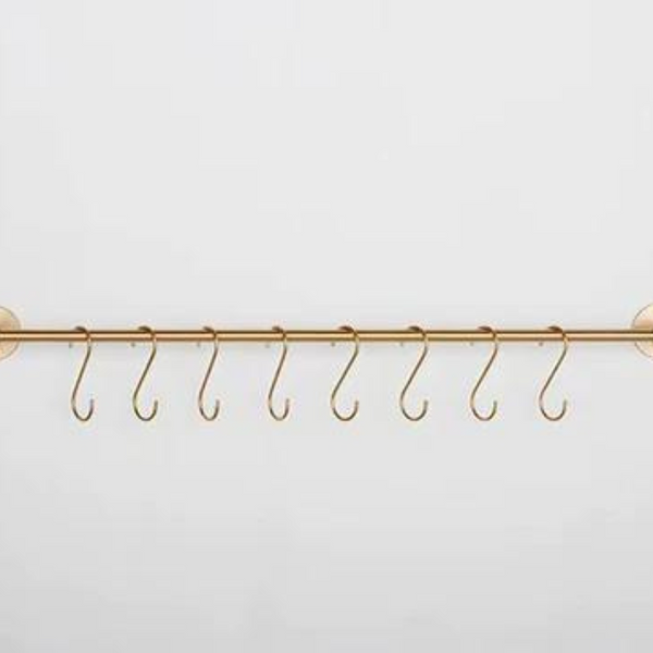 Copper Brass Wall Mounted Towel Bar With Hooks - 4 Seasons Home Gadgets