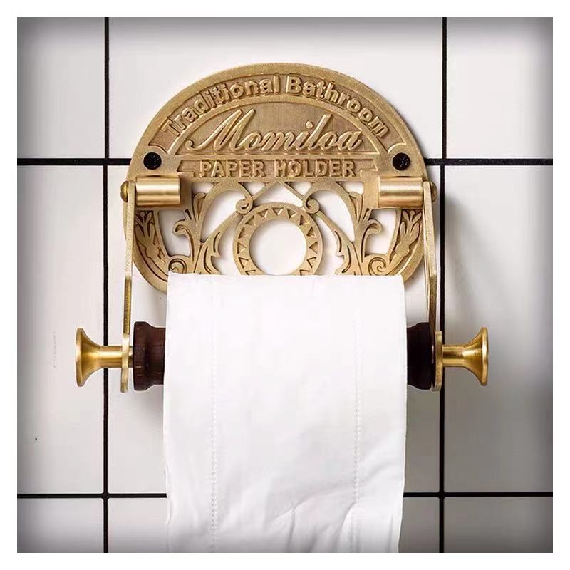 Copper Carved Toilet Paper Holder - 4 Seasons Home Gadgets