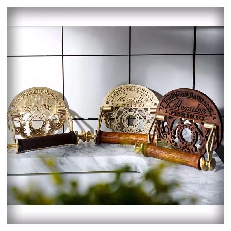 Copper Carved Toilet Paper Holder - 4 Seasons Home Gadgets